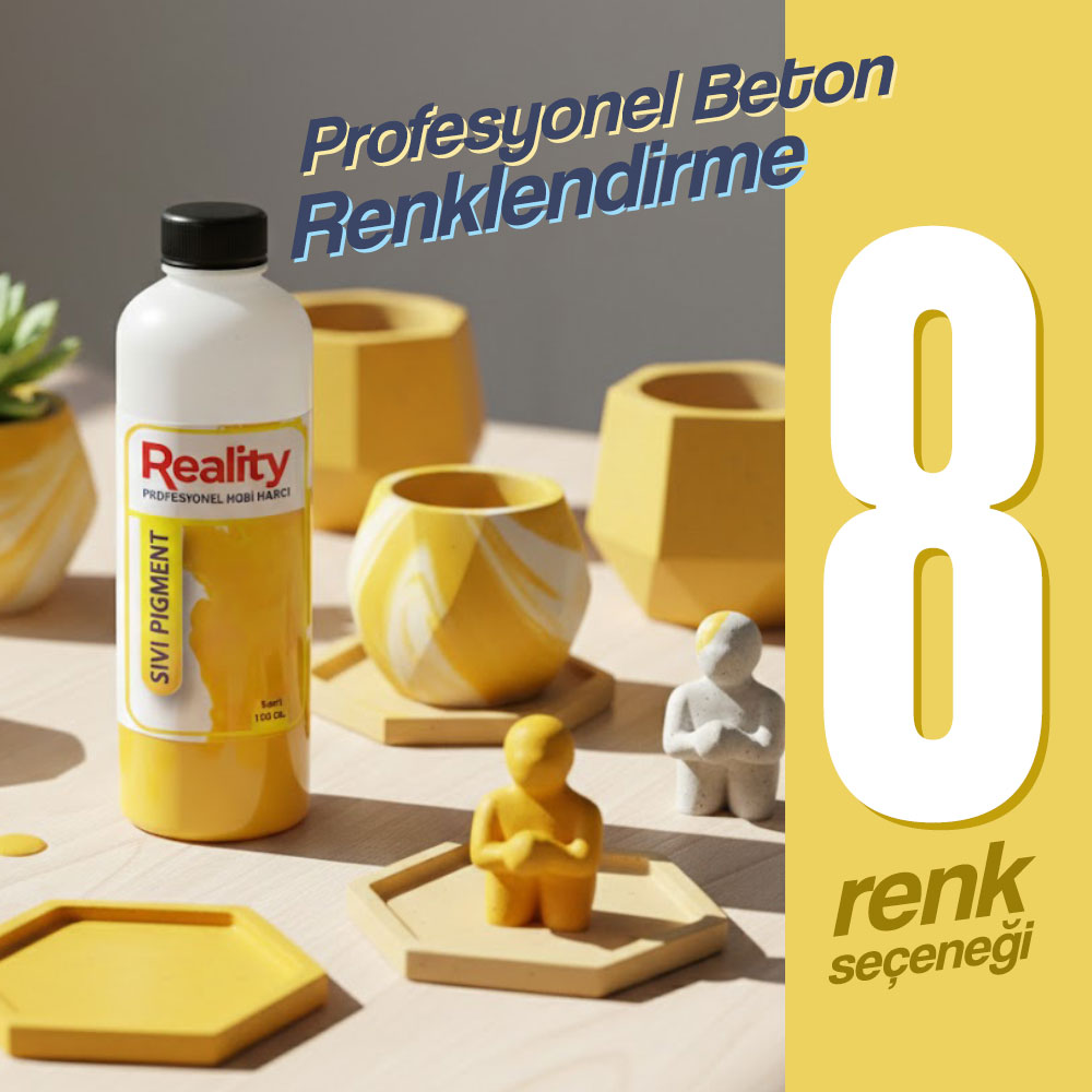 Reality Sıvı Pigmentler ile Profesyonel Beton Renklendirme