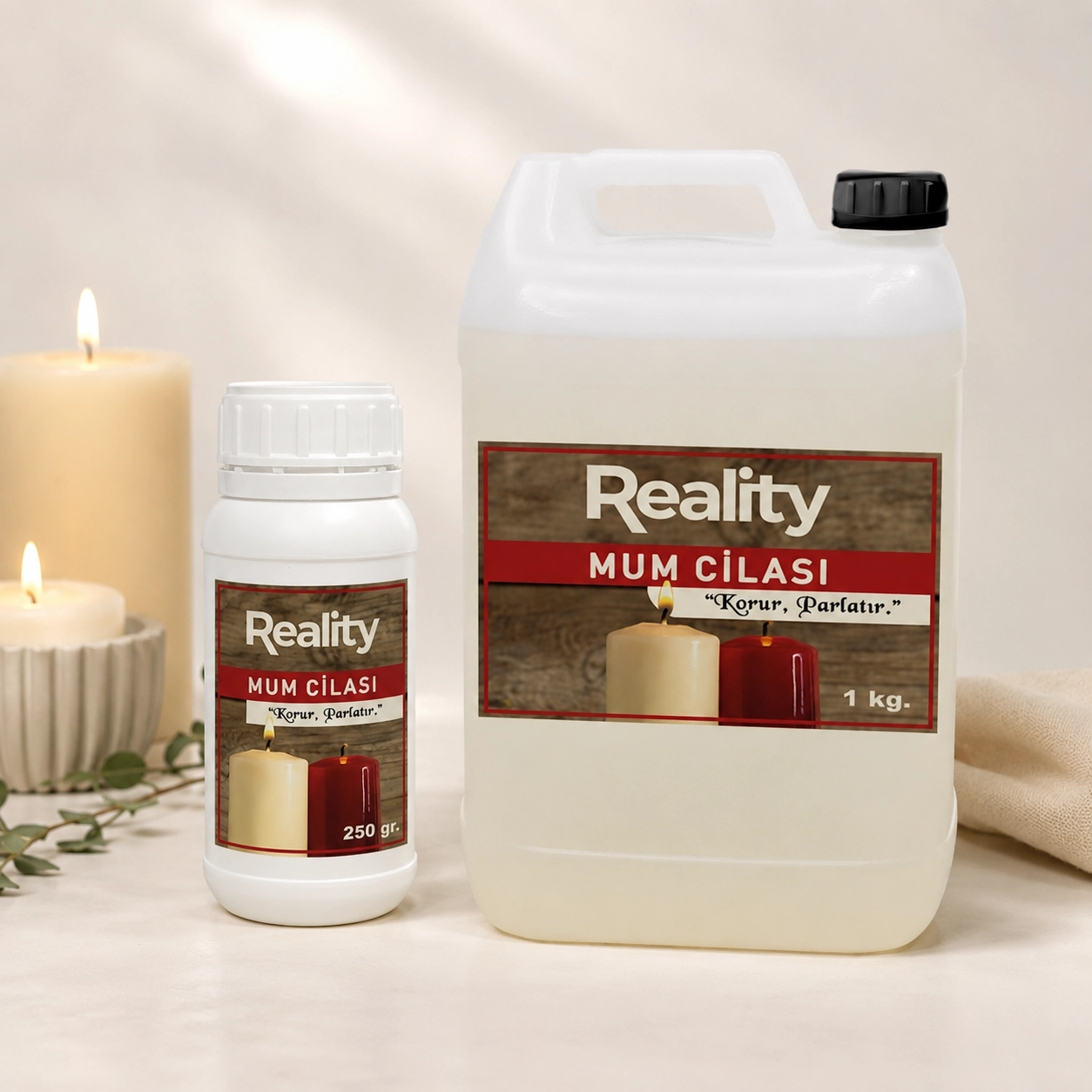 Reality Mum Cilası: El Yapımı Mumlar İçin Parlak ve Koruyucu Yüzey