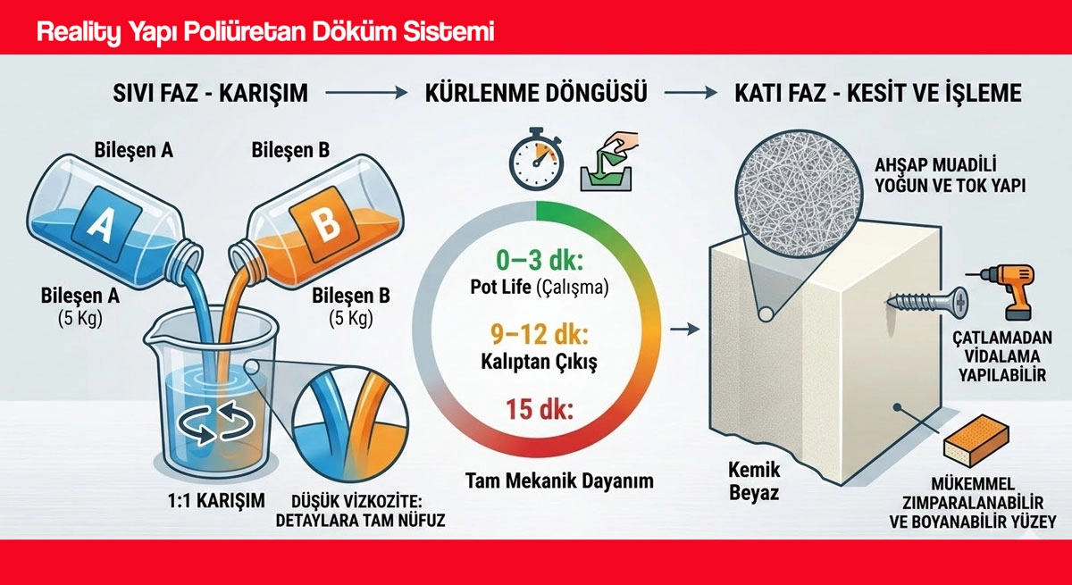 Hız ve Kalite Bir Arada: Reality Yapı Poliüretan Döküm Sistemi (10 Kg)