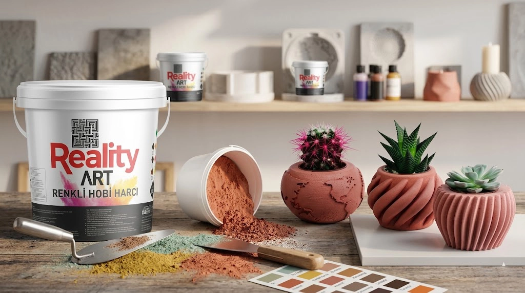 Reality Yapı Renkli Hobi Harcı: Hazır Karışım ve 6 Canlı Renk Seçeneği