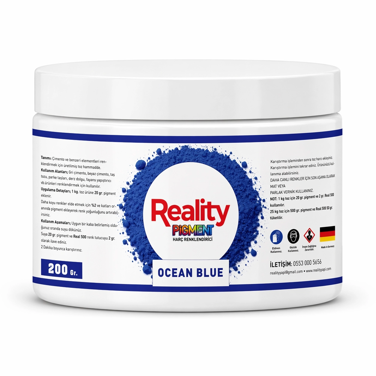Toz Pigment 8 Renk  Beton Renklendirici