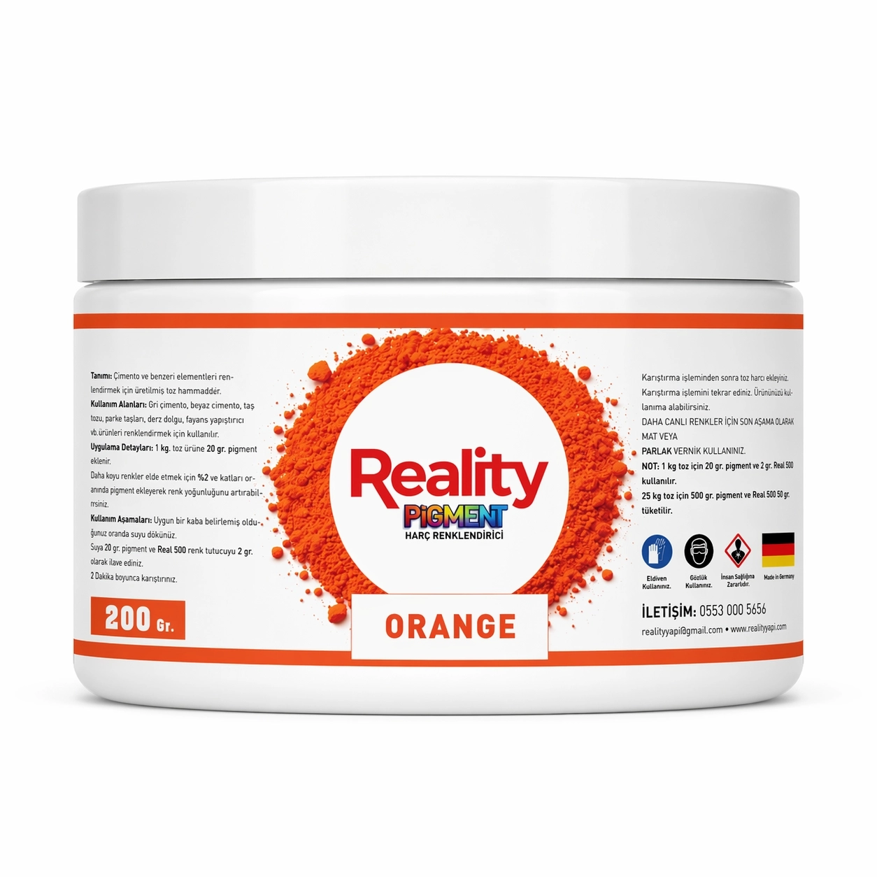 Toz Pigment 8 Renk  Beton Renklendirici