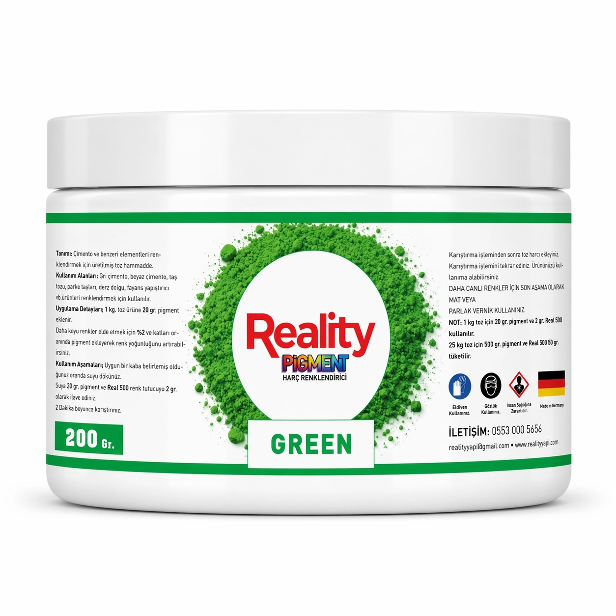 Toz Pigment 8 Renk  Beton Renklendirici