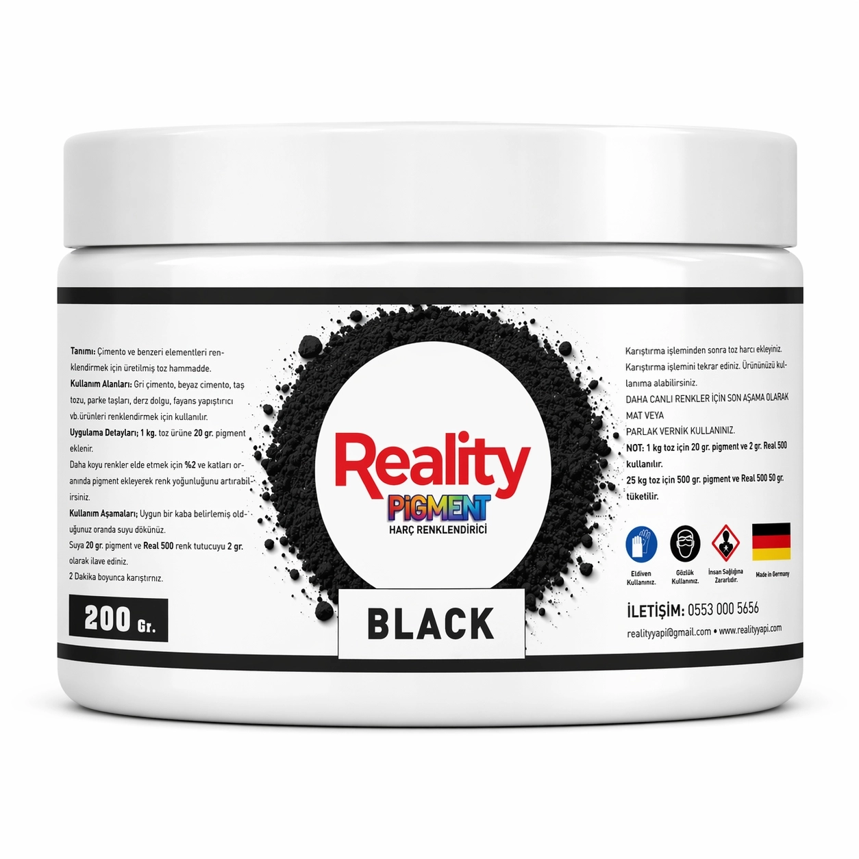 Toz Pigment 8 Renk  Beton Renklendirici