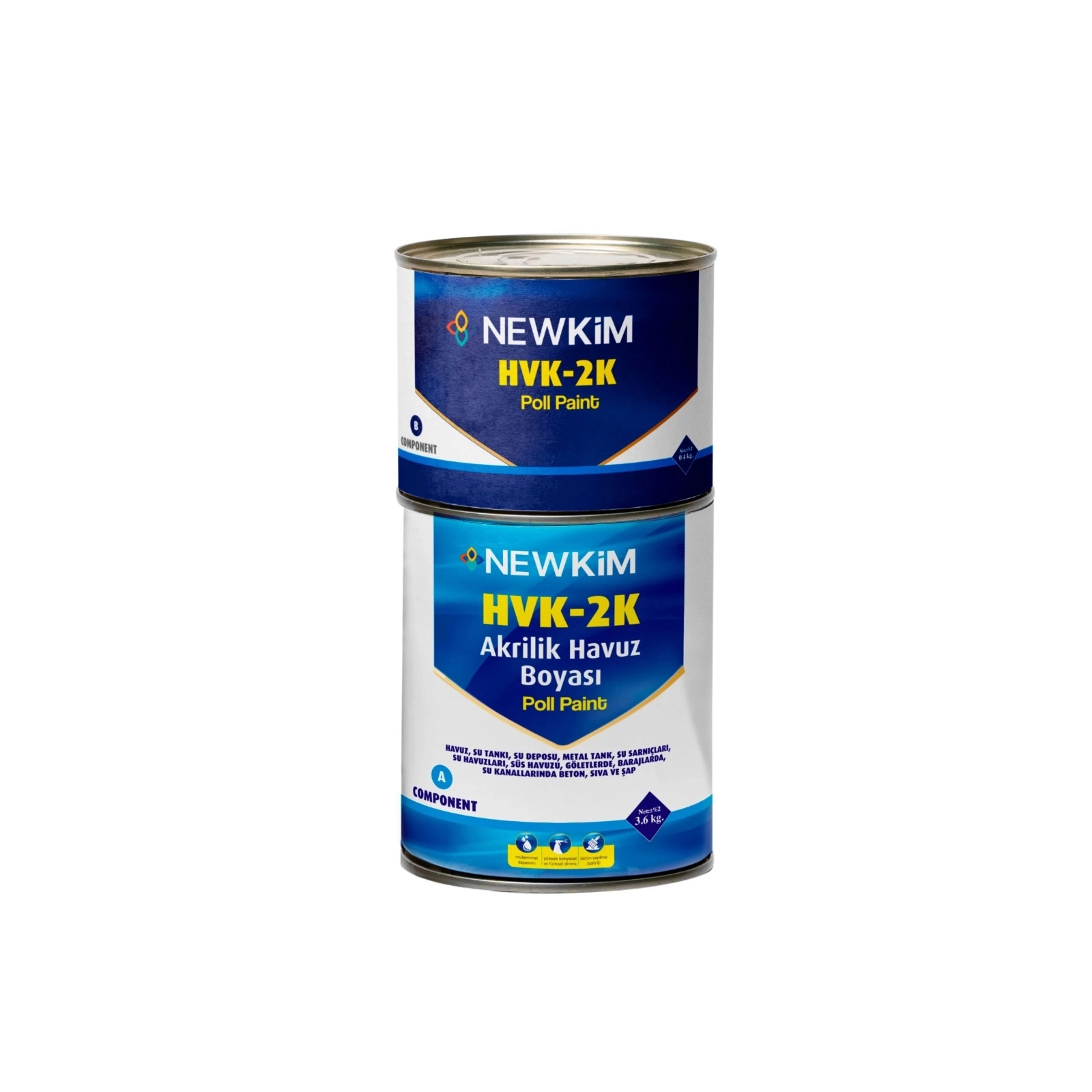 Newkim HVK-2K Akrilik Havuz Boyası 4 Kg