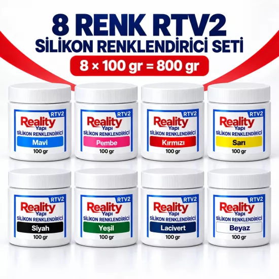 Rtv2 Renklendirici Pigment Karma 8 Renk