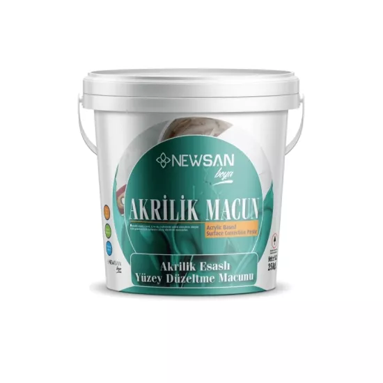 Akrilik Esaslı Yüzey Düzeltme Macunu | İç ve Dış Cephe İçin Pürüzsüz Yüzey 25 KG 