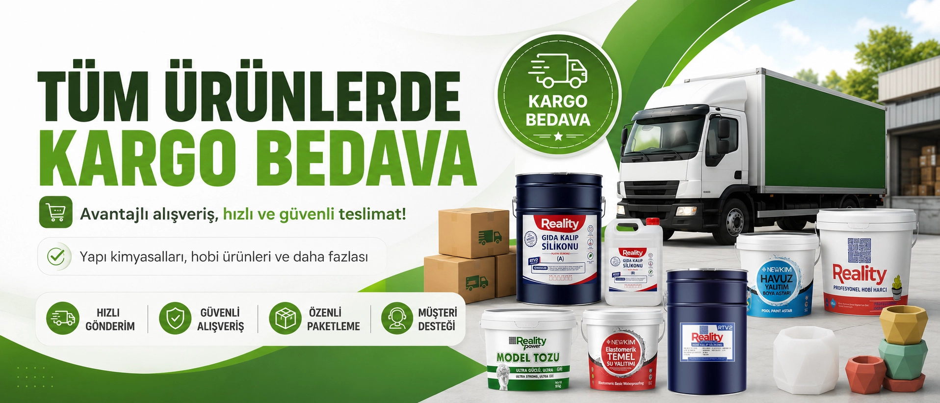 Tüm ürünlerde kargo bedava